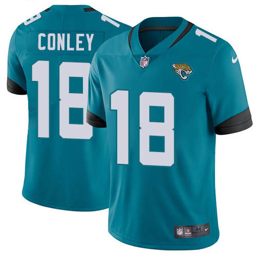 Nike Jacksonville Jaguars #18 Chris Conley Teal Green Alternate Men Stitched NFL Vapor Untouchable Limited Jersey